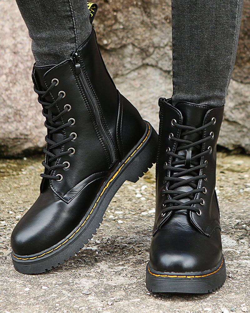 Olivia - Botines Robustos con Cordones