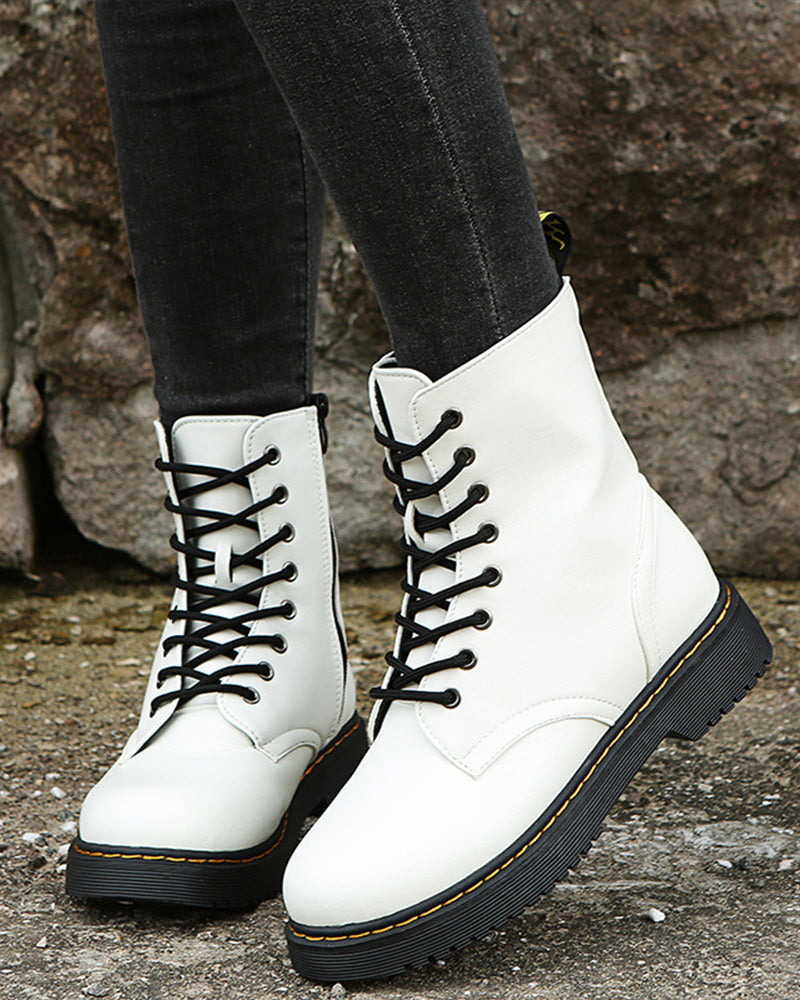 Olivia - Botines Robustos con Cordones