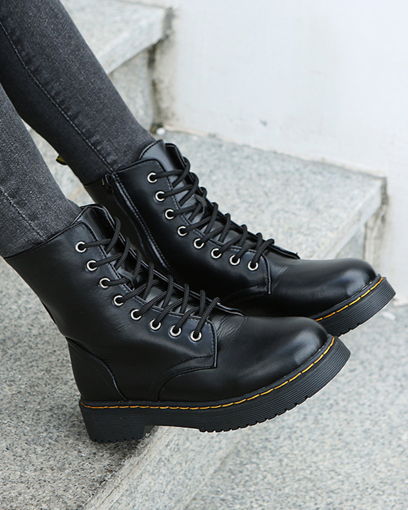 Olivia - Botines Robustos con Cordones