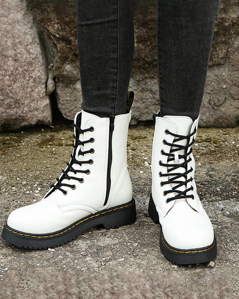 Olivia - Botines Robustos con Cordones