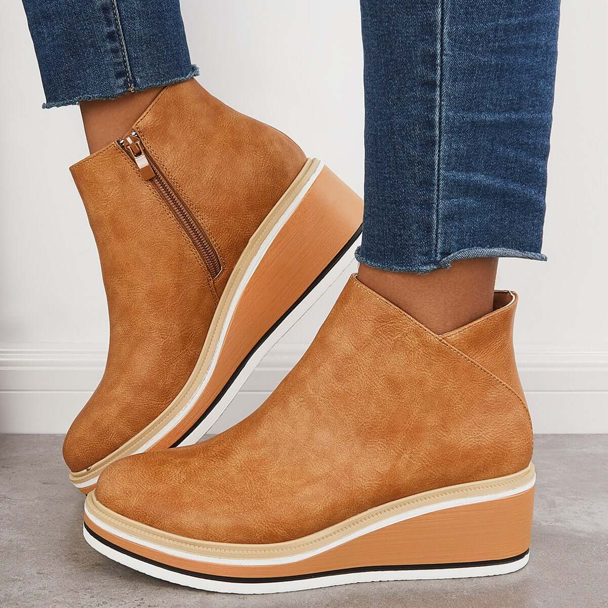 Nikkole - Botas elegantes con cremallera para mujeres