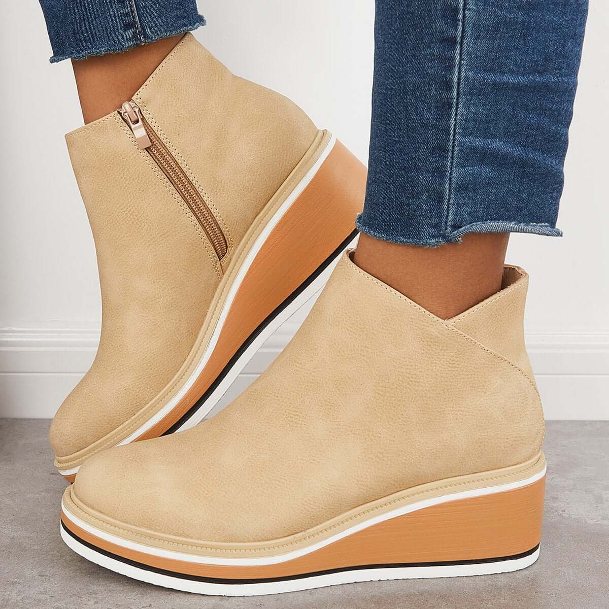 Nikkole - Botas elegantes con cremallera para mujeres