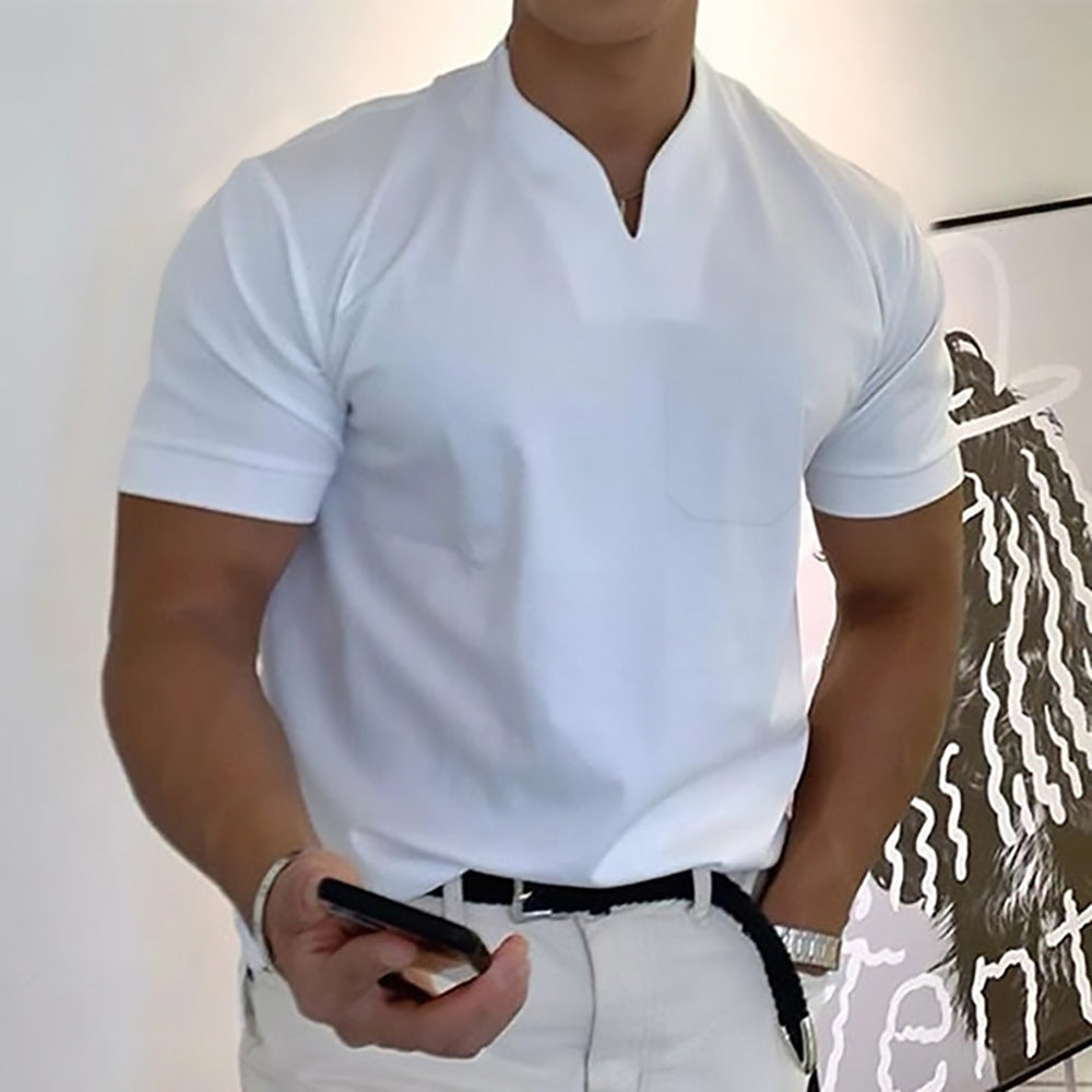 Jason - Camiseta business fitness para hombre, manga corta
