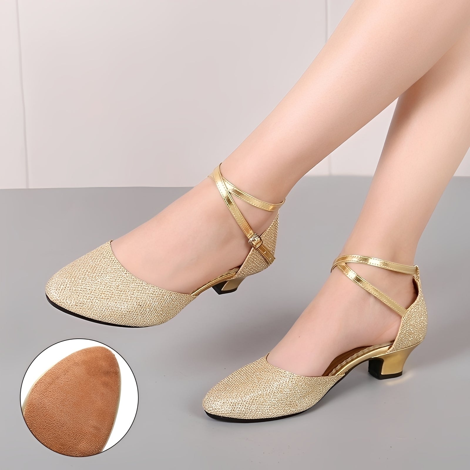 Carrie - Sandalias elegantes con brillo para mujeres