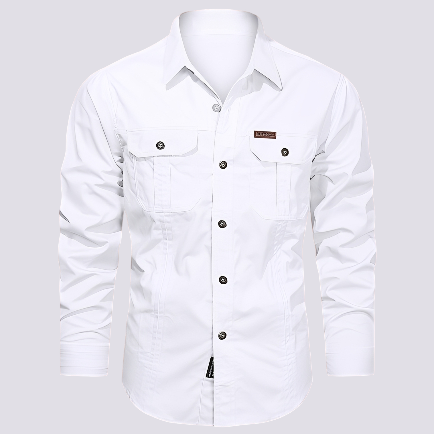 Franklin - Camisa Casual de Manga Larga