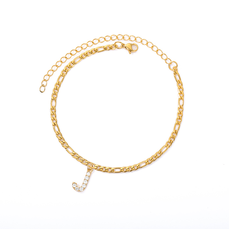 Tobillo con Inicial - Pulsera de tobillo personalizada con tu inicial
