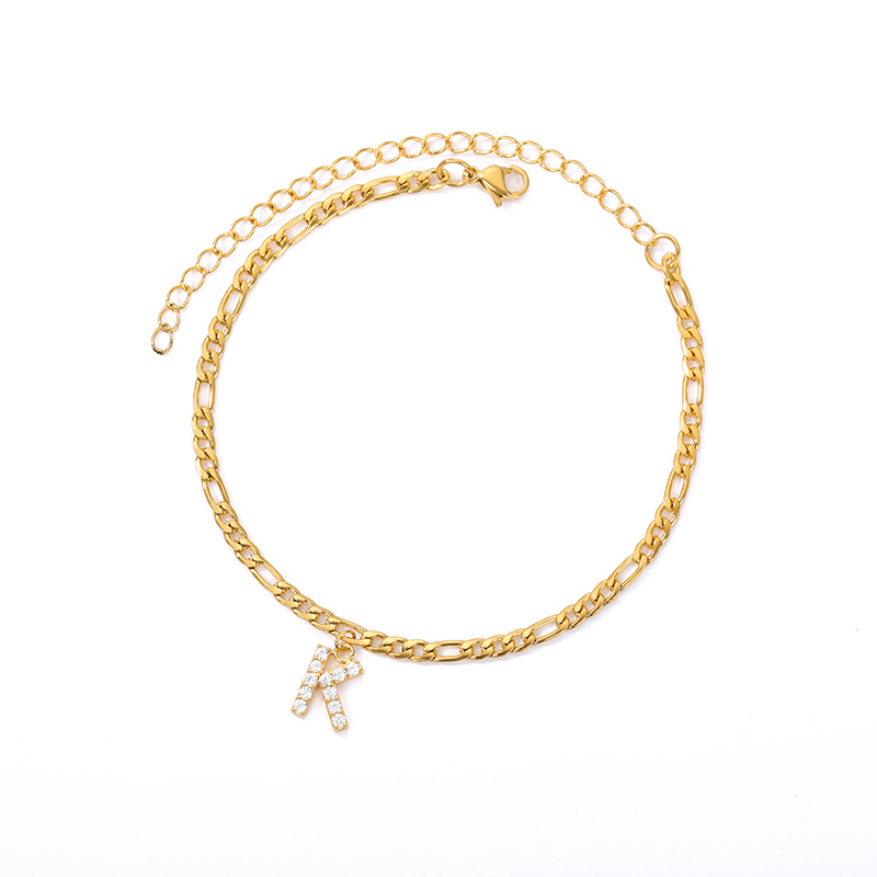 Tobillo con Inicial - Pulsera de tobillo personalizada con tu inicial