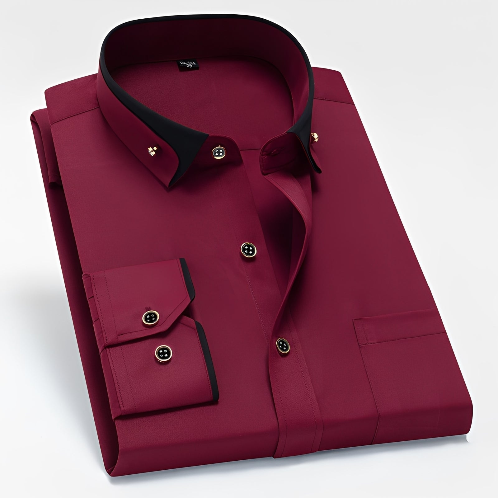 Glindel - Camisa clásica de manga larga para hombre