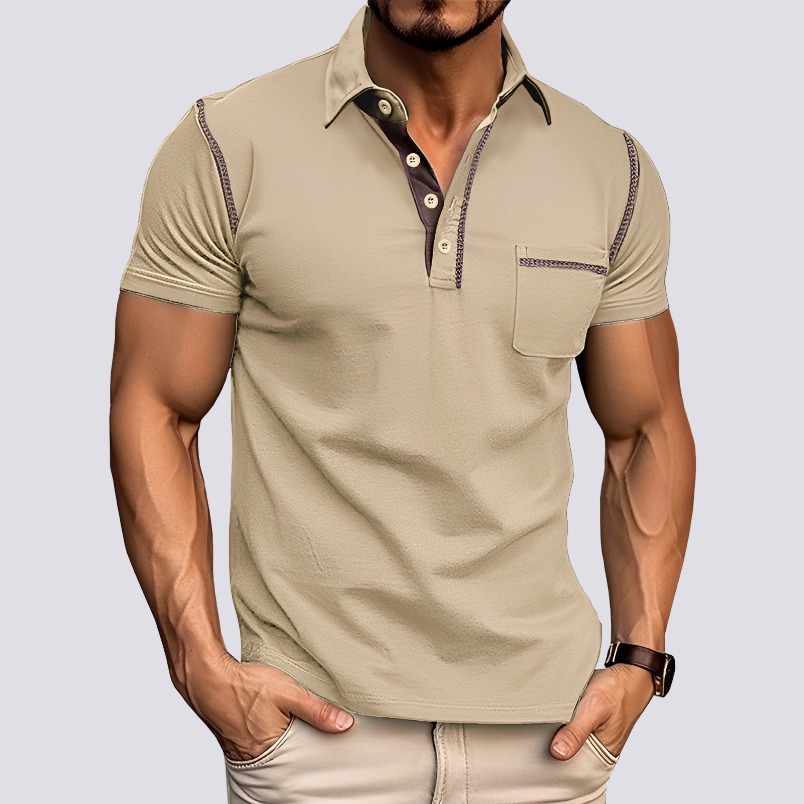 Stefan - Polo elegante y transpirable para hombres