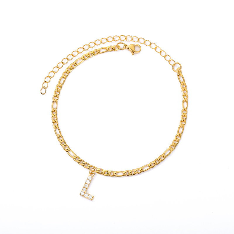 Tobillo con Inicial - Pulsera de tobillo personalizada con tu inicial