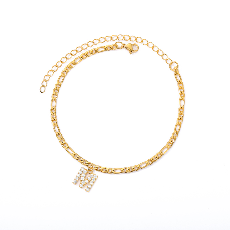 Tobillo con Inicial - Pulsera de tobillo personalizada con tu inicial