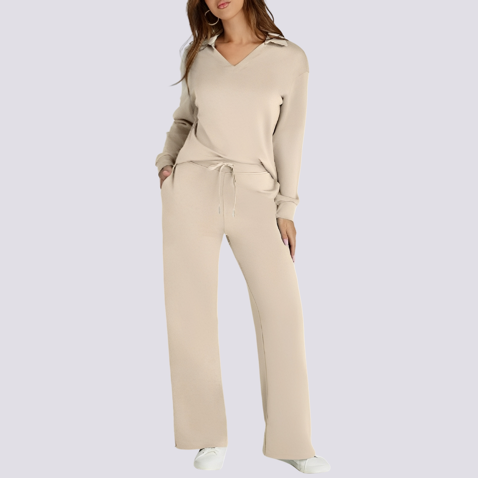 Tiana - Conjunto de ropa de descanso casual y cómodo para damas