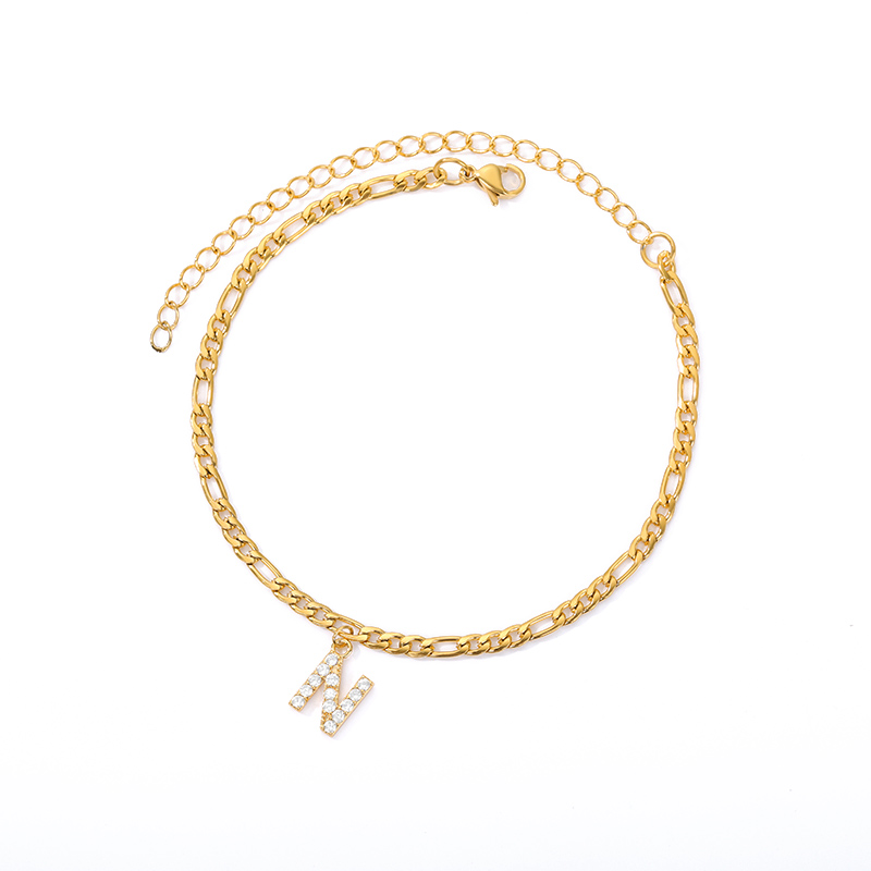 Tobillo con Inicial - Pulsera de tobillo personalizada con tu inicial