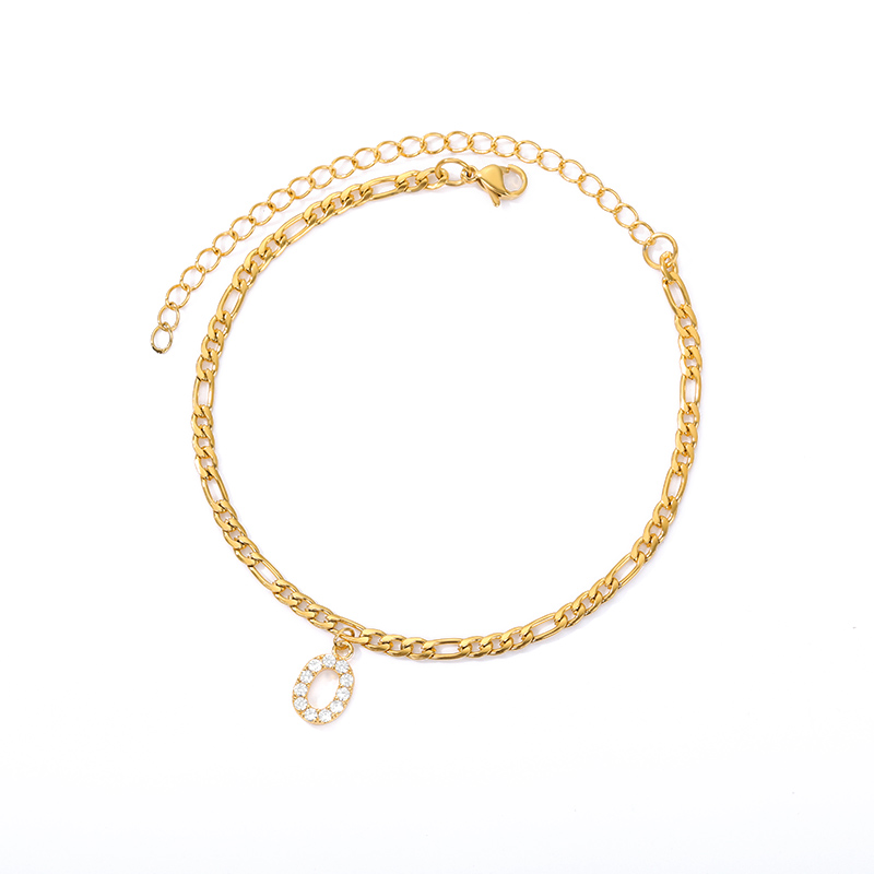 Tobillo con Inicial - Pulsera de tobillo personalizada con tu inicial