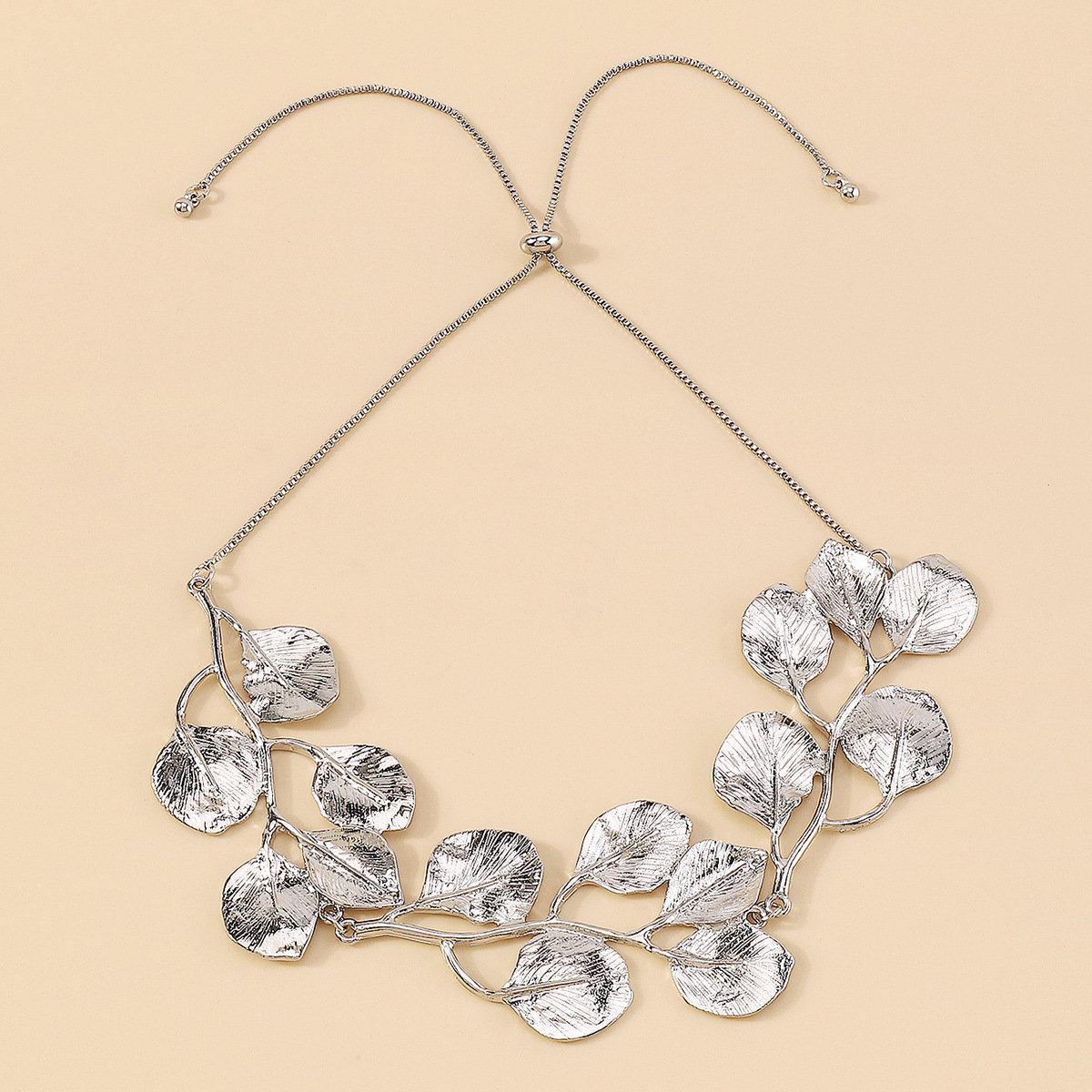 Golden Leaf - Collar de hoja de higuera retro