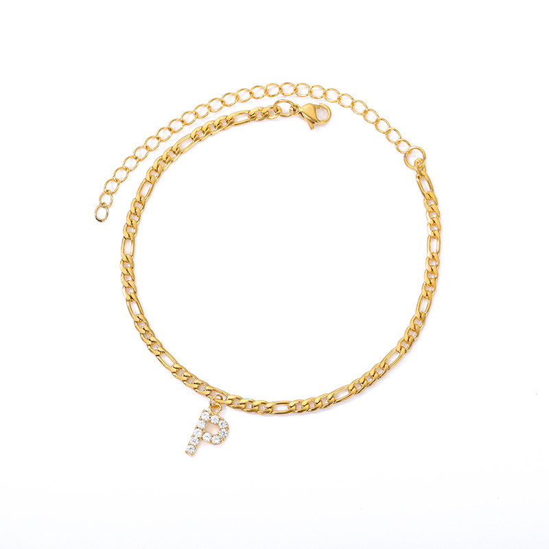 Tobillo con Inicial - Pulsera de tobillo personalizada con tu inicial