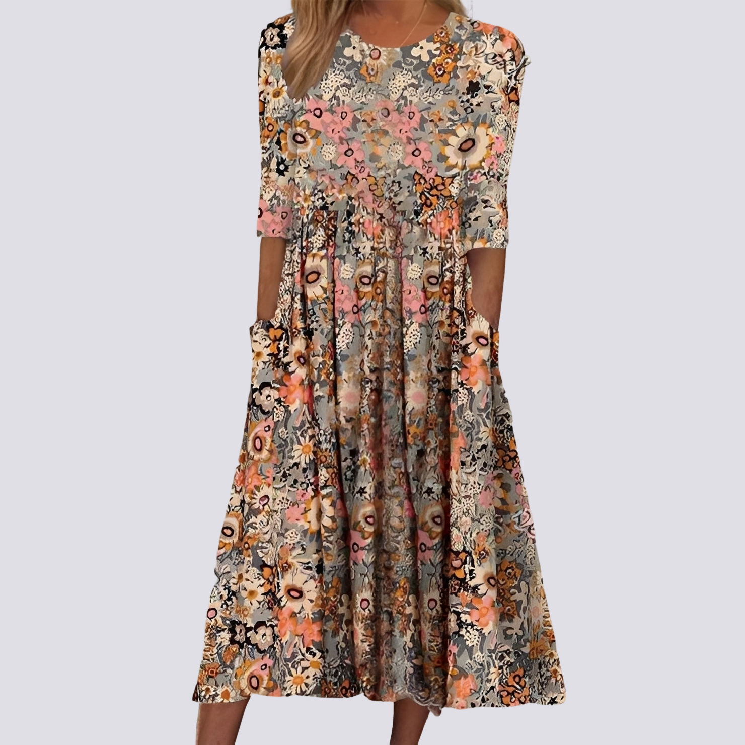 Lucie - Vestido Largo Floral Estiloso