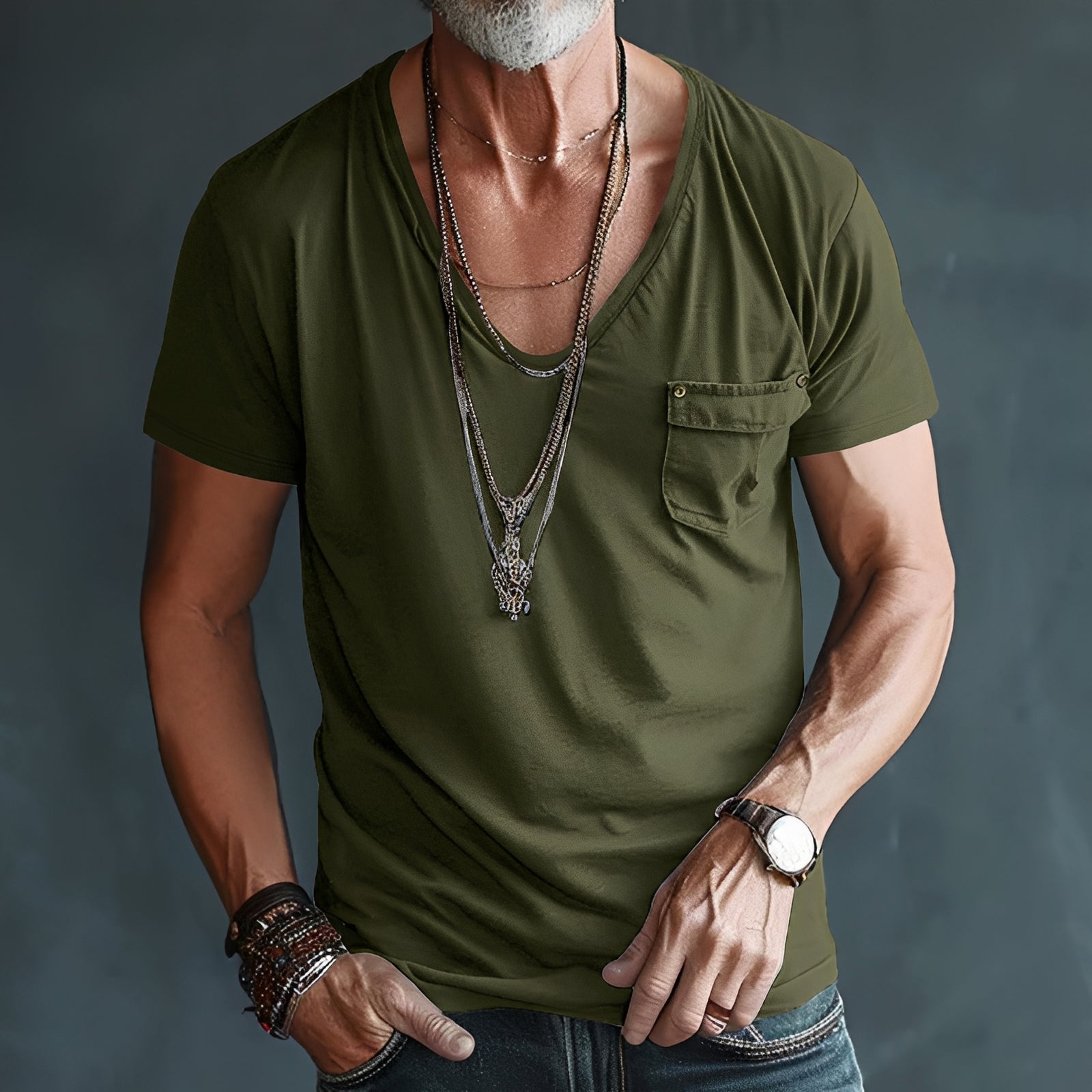 Eddie – Camiseta para hombre – Casual y holgada