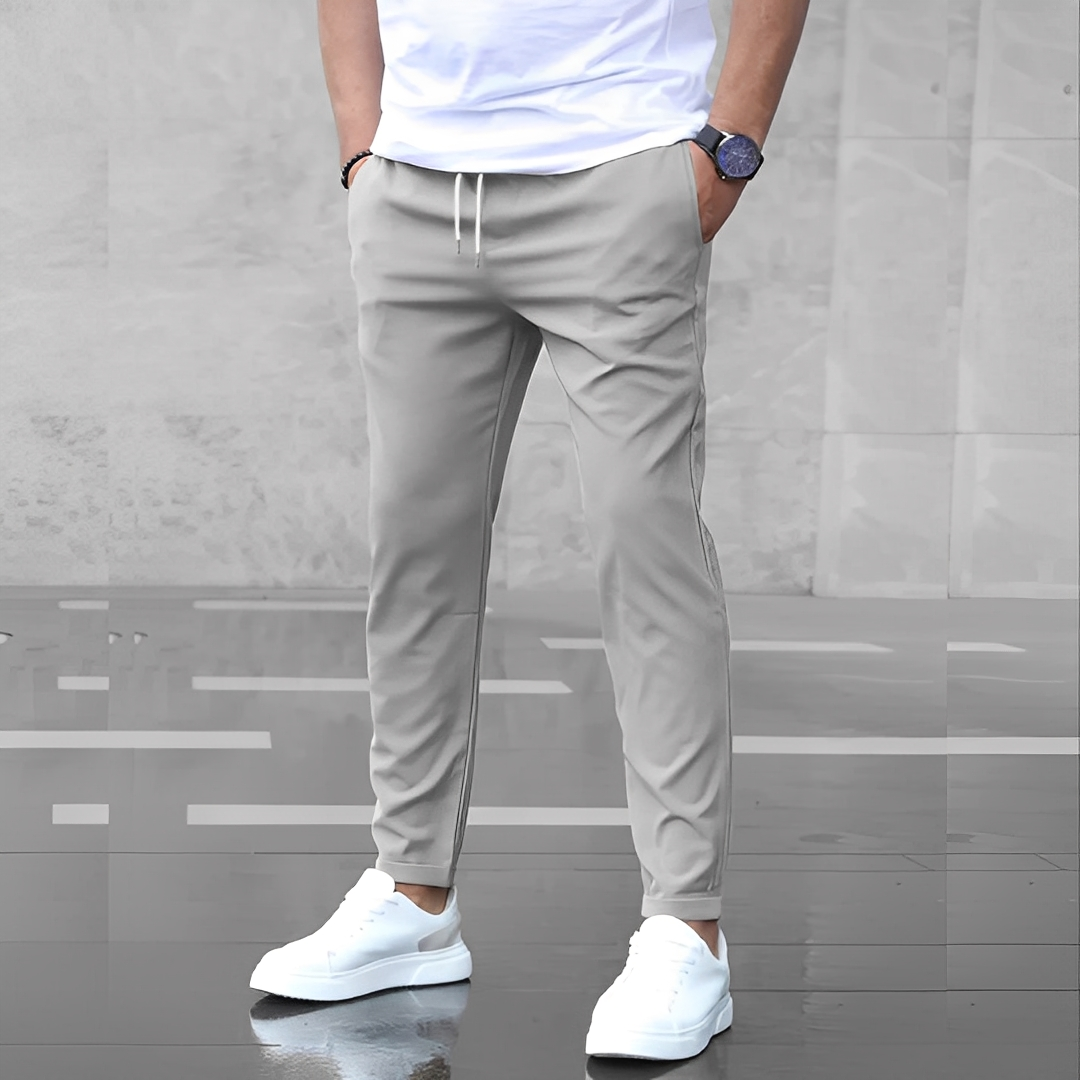 Aljure - Pantalones casuales de corte slim para hombres