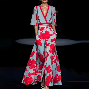 Debora - Vestido largo con estampado floral para mujeres