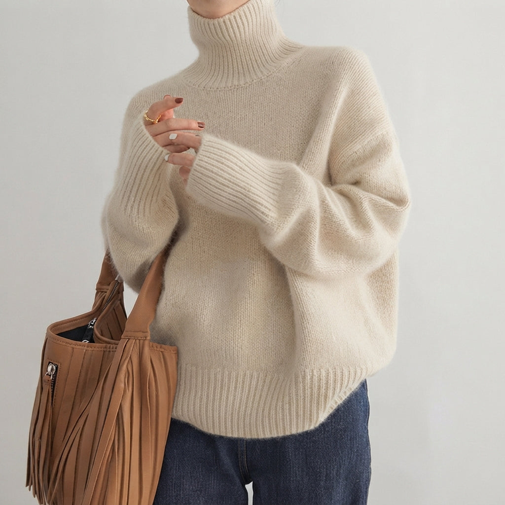 Lea - Suéter con cuello alto sofisticado para mujer