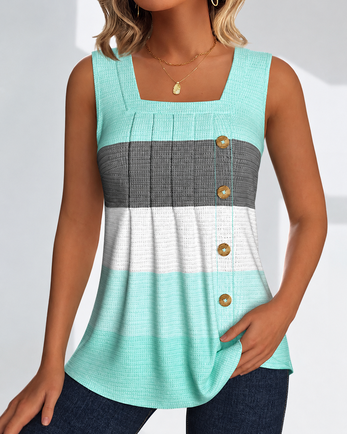 Panbela - Blusas Plisadas a Rayas