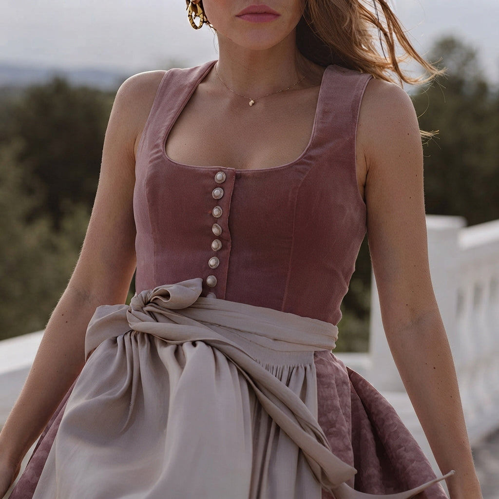 Greta - Dirndl sofisticado con escote cuadrado