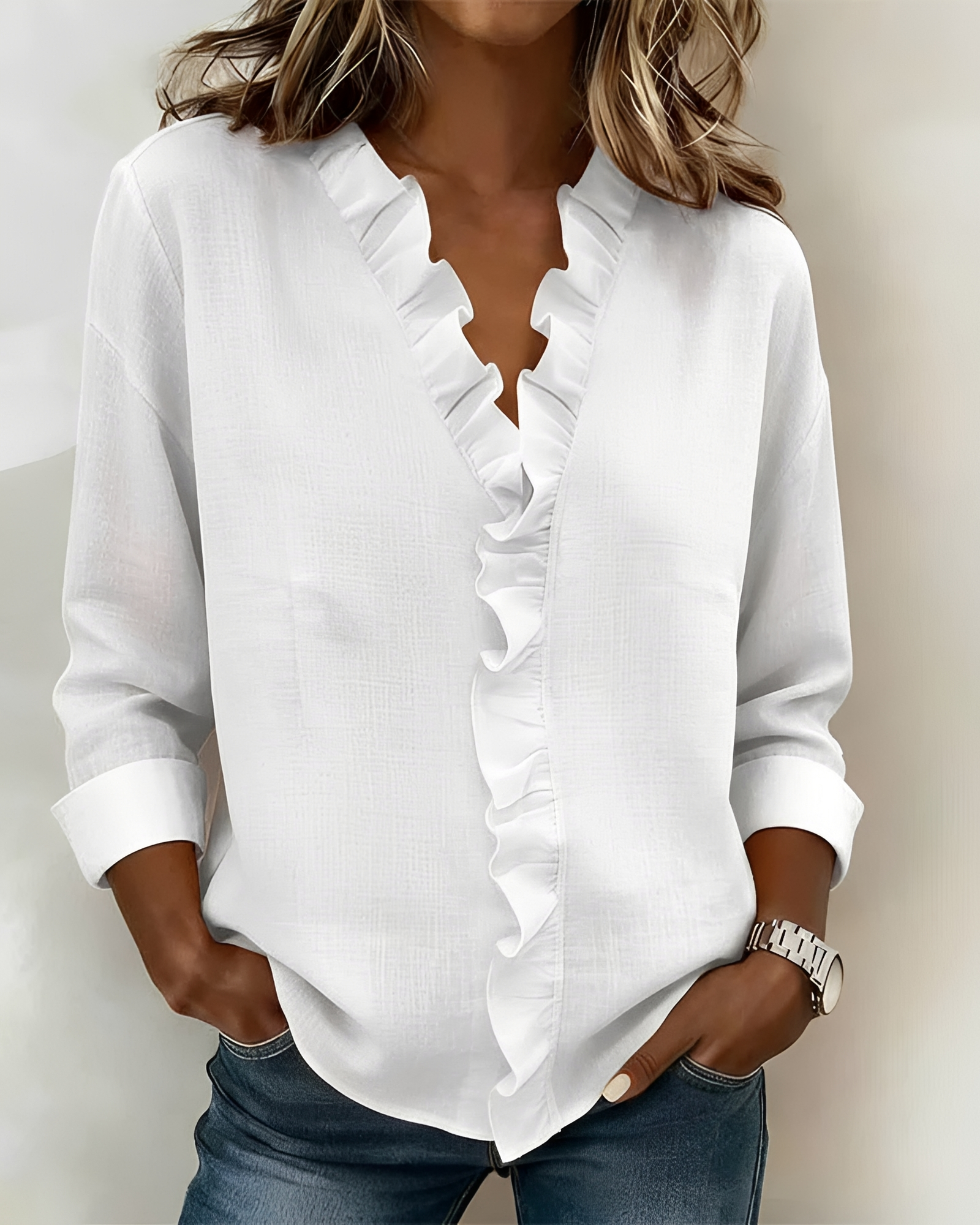 Marjorie - Camisa Elegante de Manga Larga