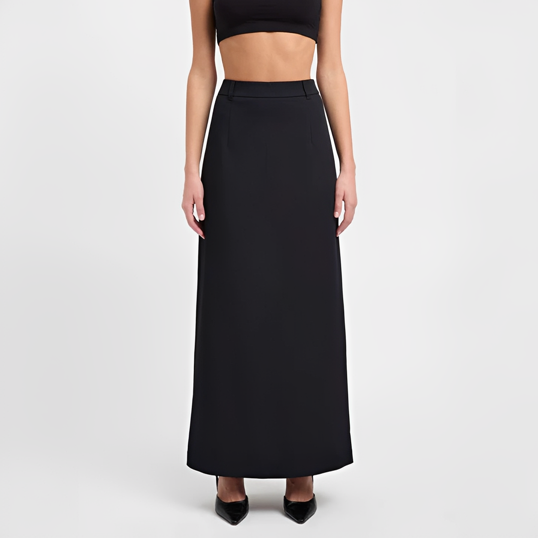 Alita - Elegante falda maxi con abertura trasera