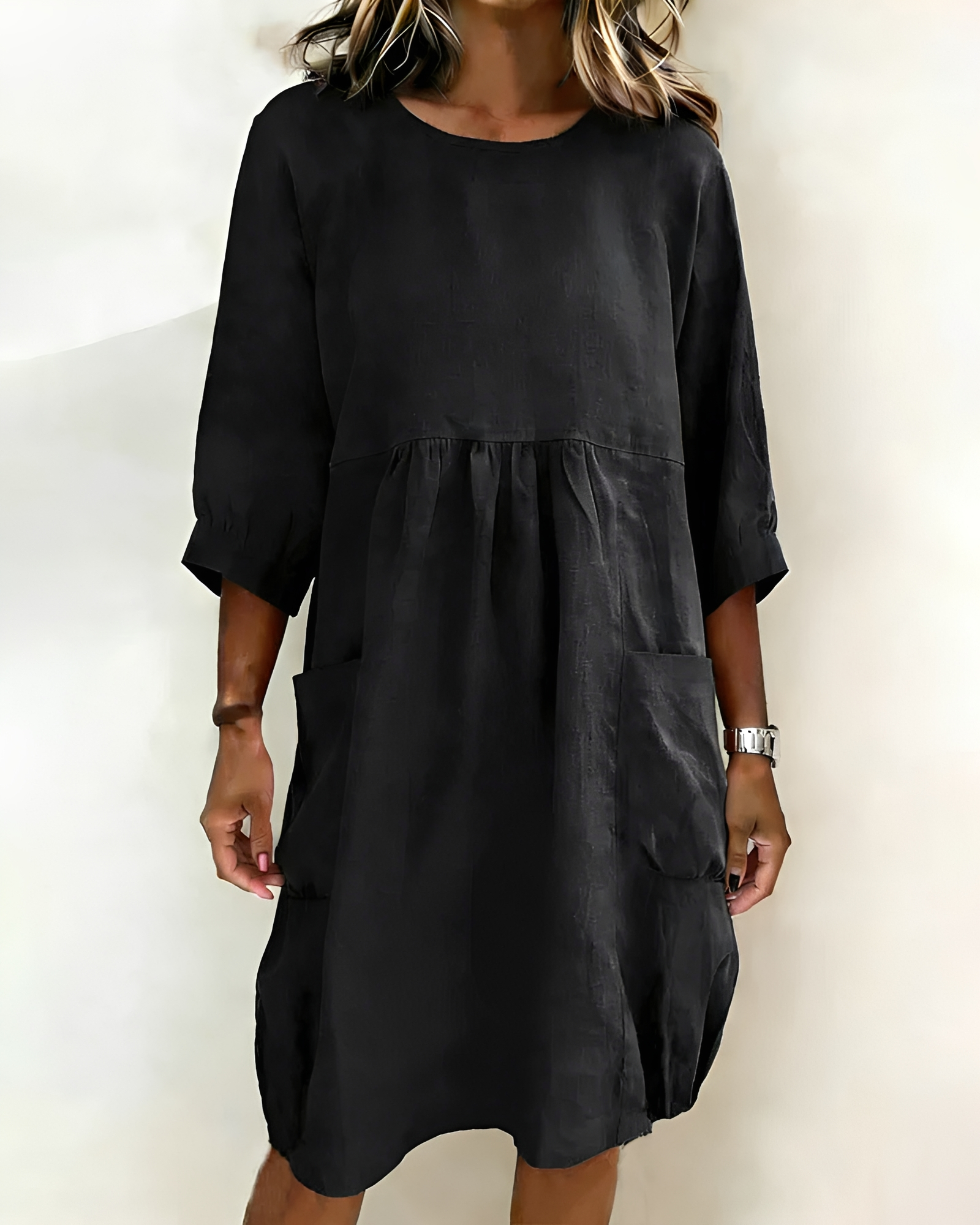 Shadia - Vestido Midi de Corte Amplio Casual
