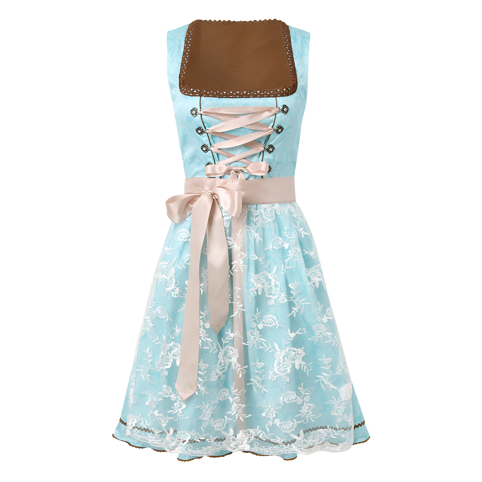 Zella - Vestido dirndl sofisticado de encaje