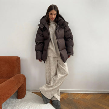 Natalia - Abrigo acolchado con capucha para mujer