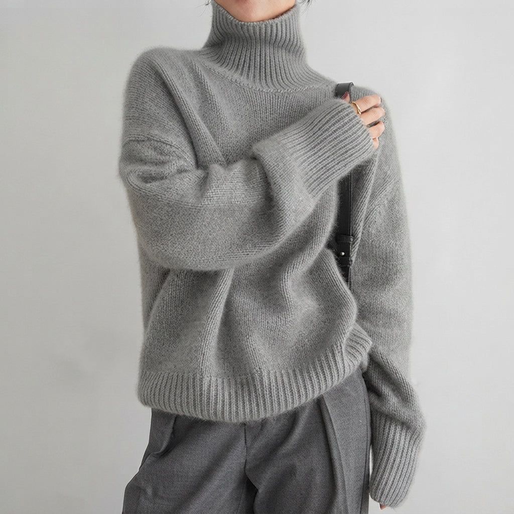Lea - Suéter con cuello alto sofisticado para mujer