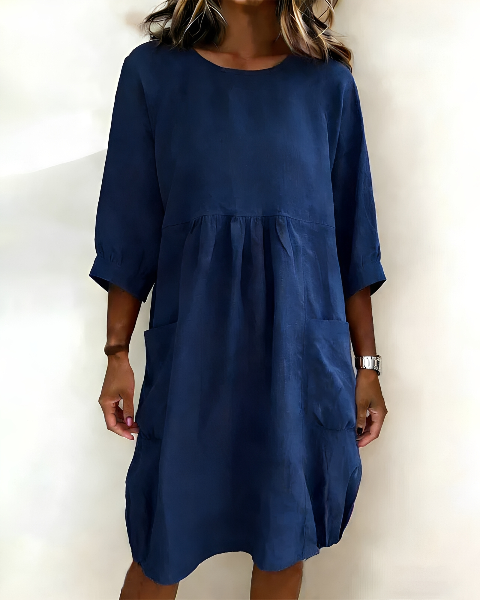Shadia - Vestido Midi de Corte Amplio Casual
