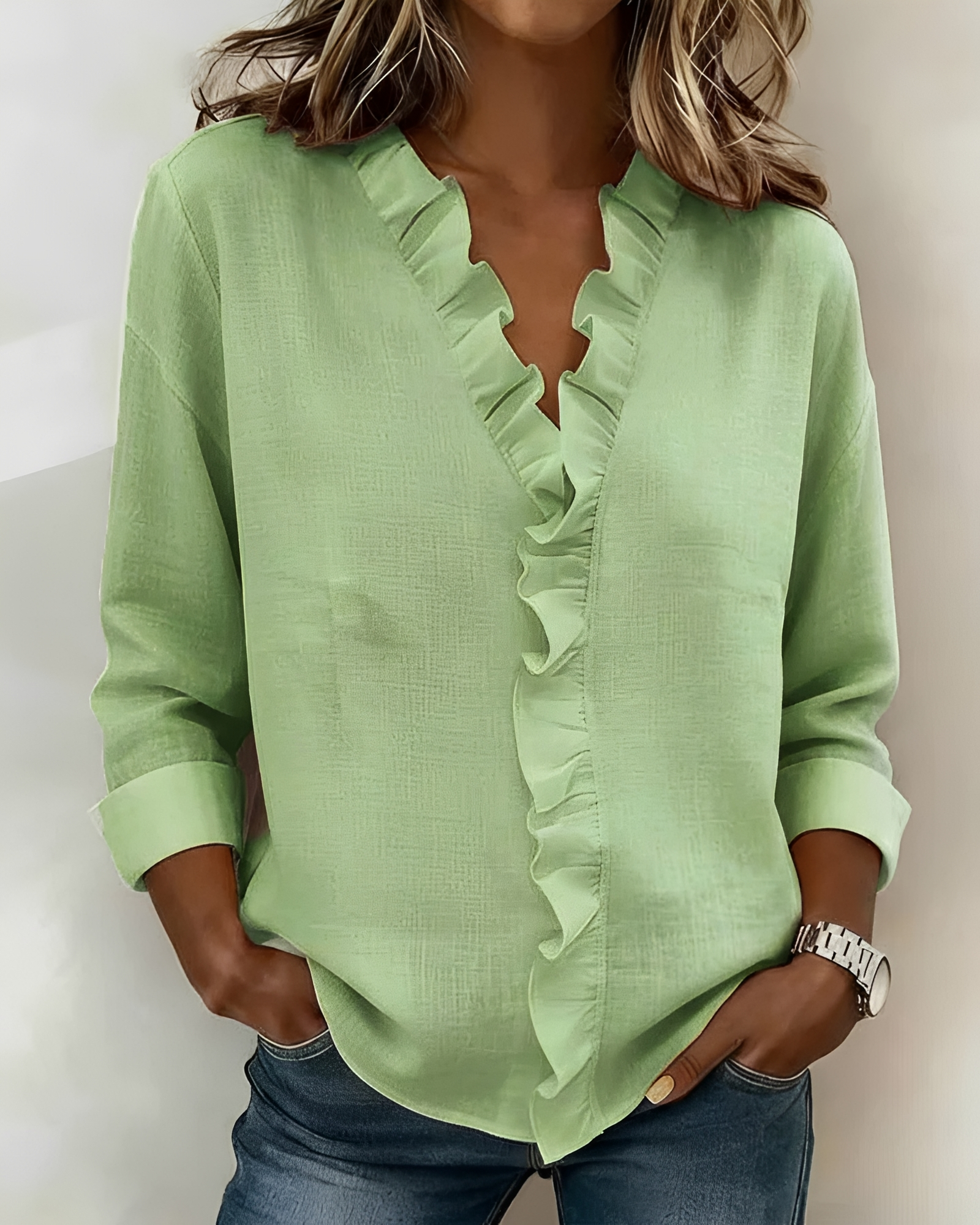 Marjorie - Camisa Elegante de Manga Larga
