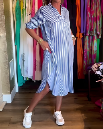 Célia - Vestido Cómodo con Cuello y Escote en V