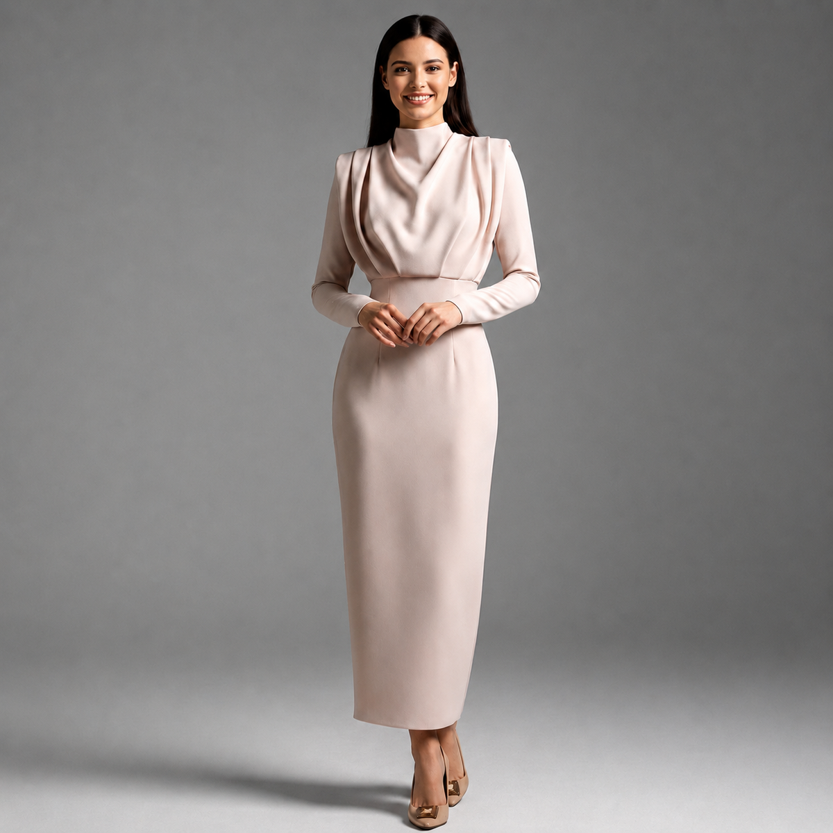 Darby - Vestido de Manga Larga de Moda