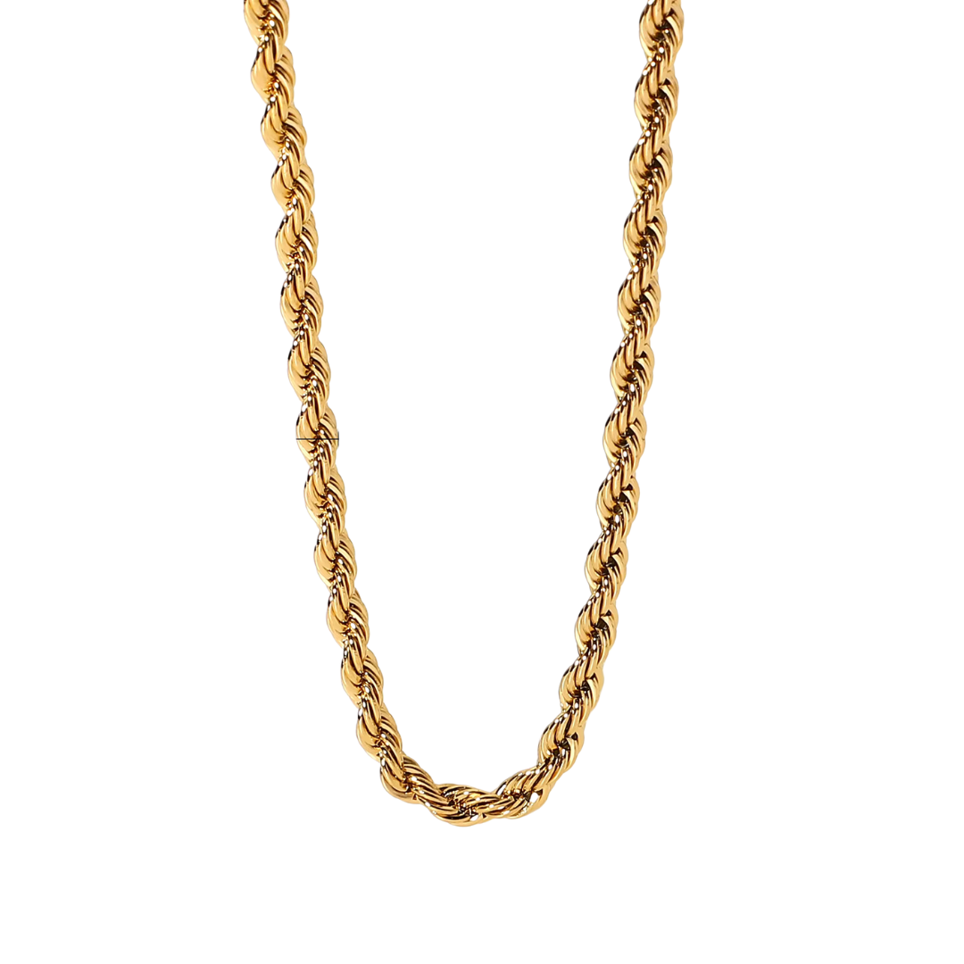 Isla – Collar de cadena con diseño ondulado y efecto torcido