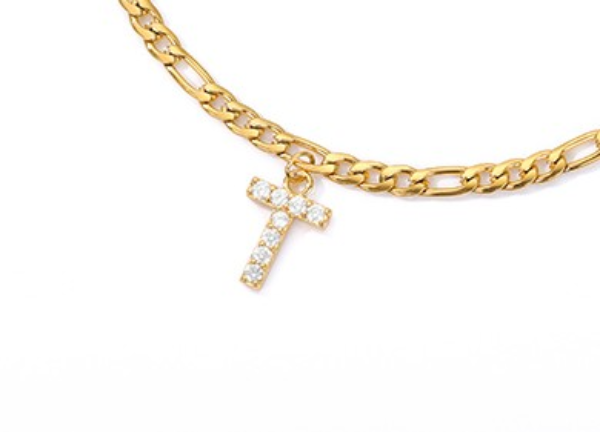 Tobillo con Inicial - Pulsera de tobillo personalizada con tu inicial