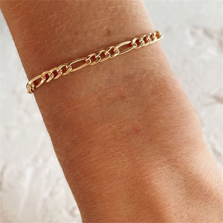 Saturn - Pulsera de eslabones dorados