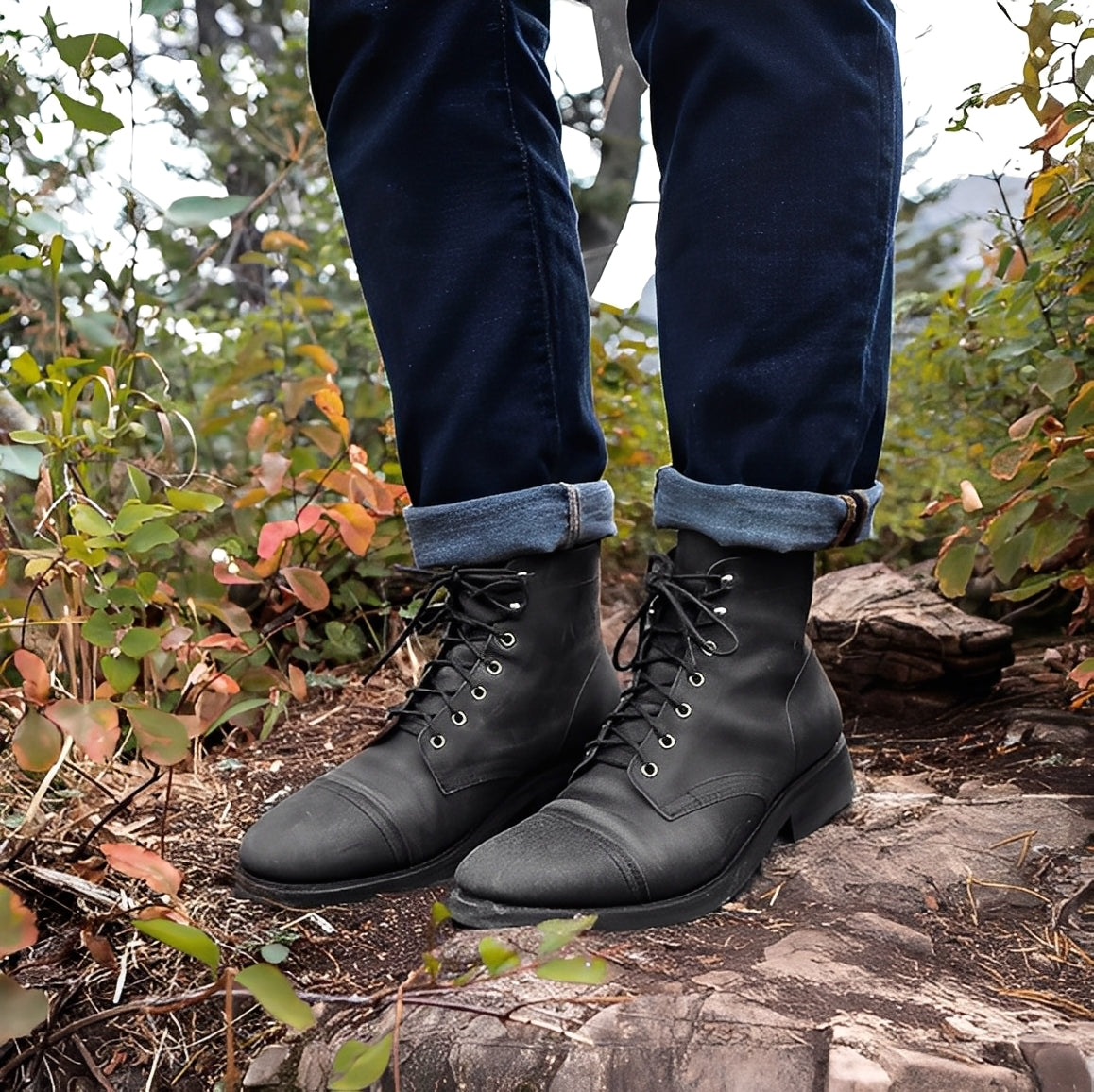 Garrick - Botas retro robustas para hombres