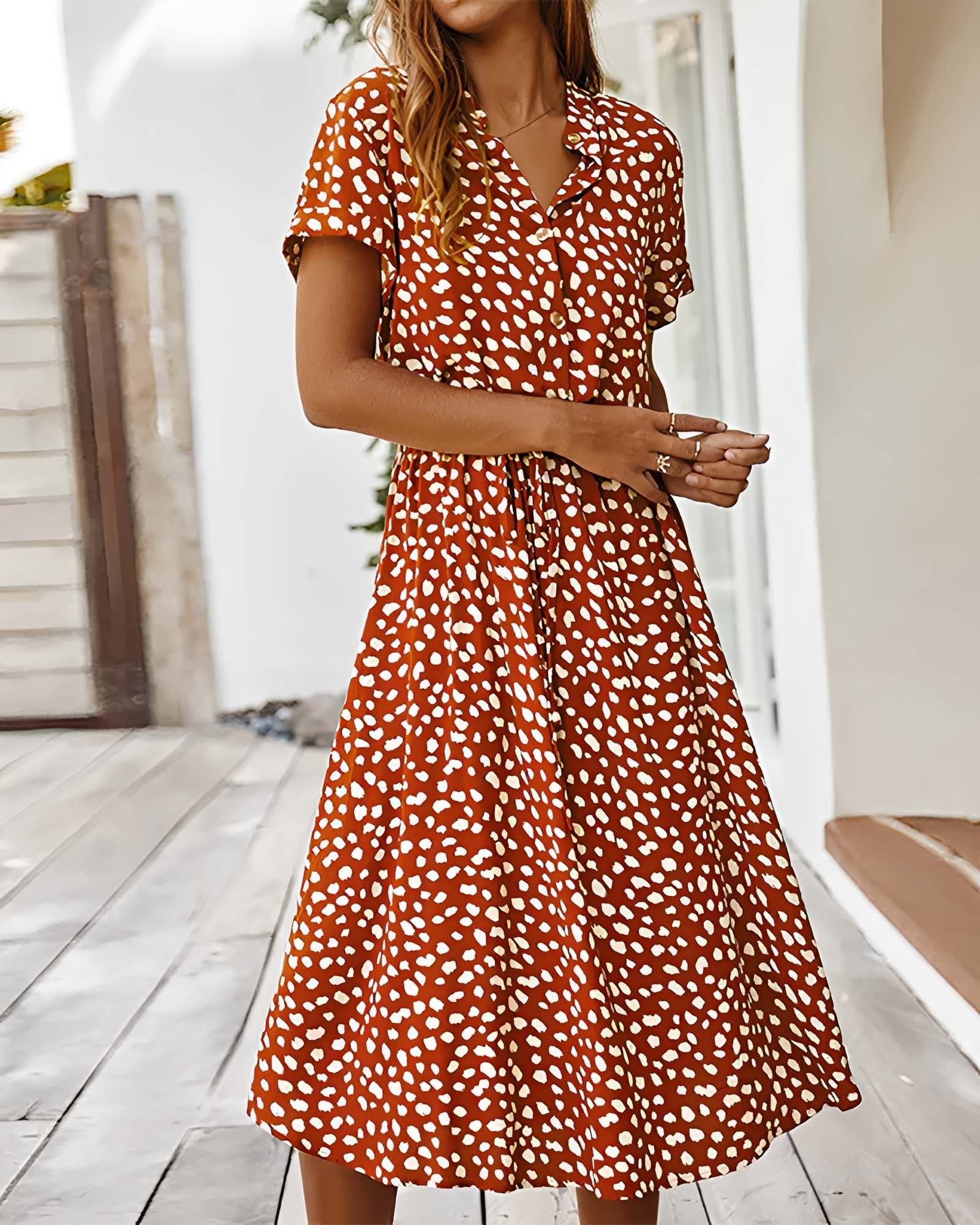 Shannon - Vestido Midi Sofisticado con Escote en V