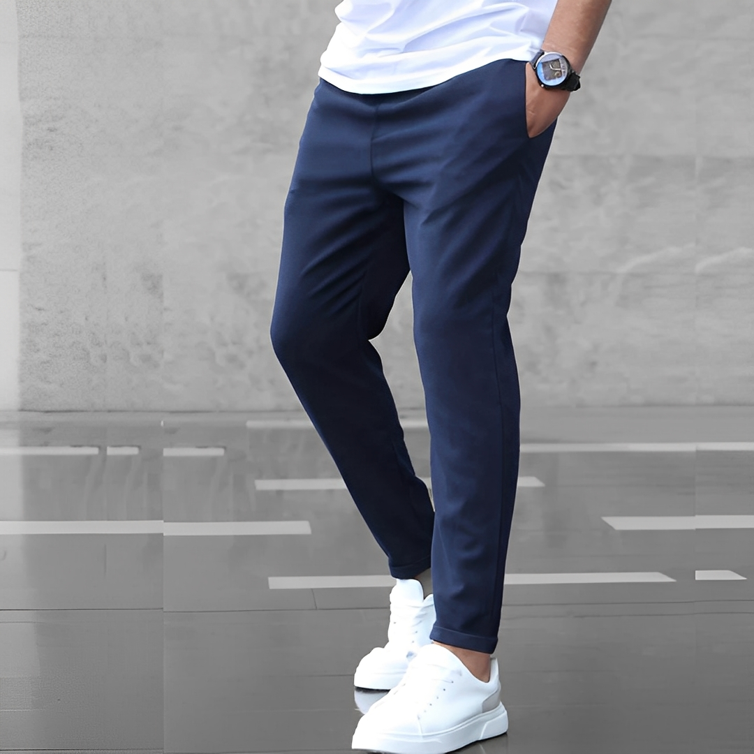 Aljure - Pantalones casuales de corte slim para hombres