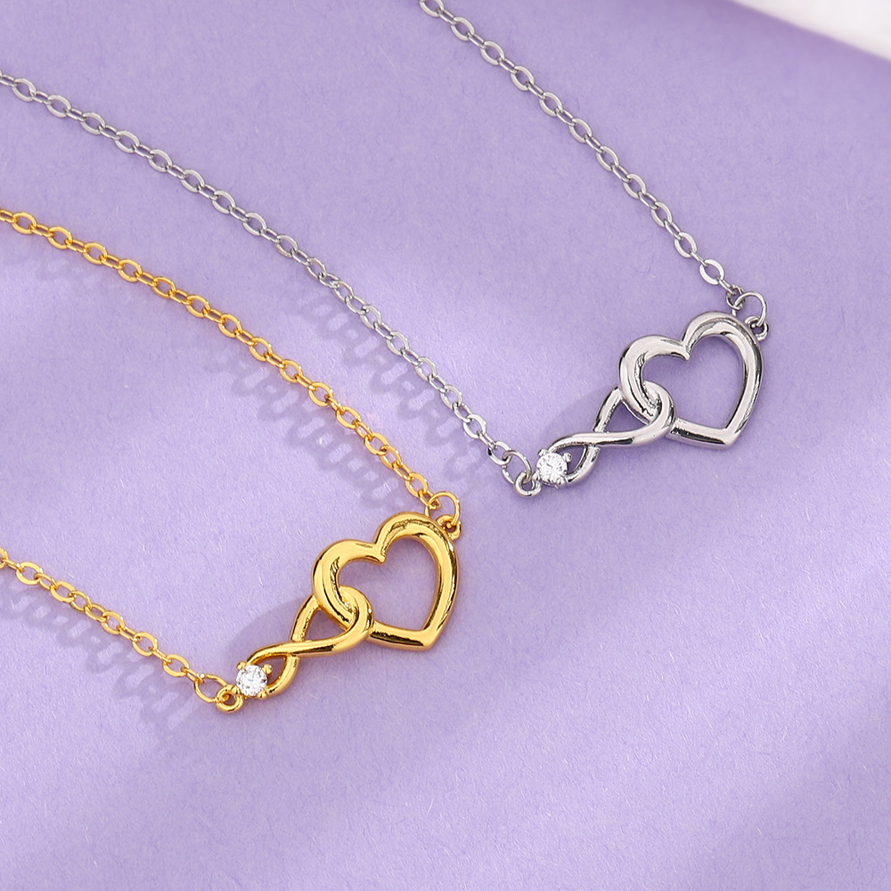 Pulsera Corazón Infinito - Pulsera sutil de CZ