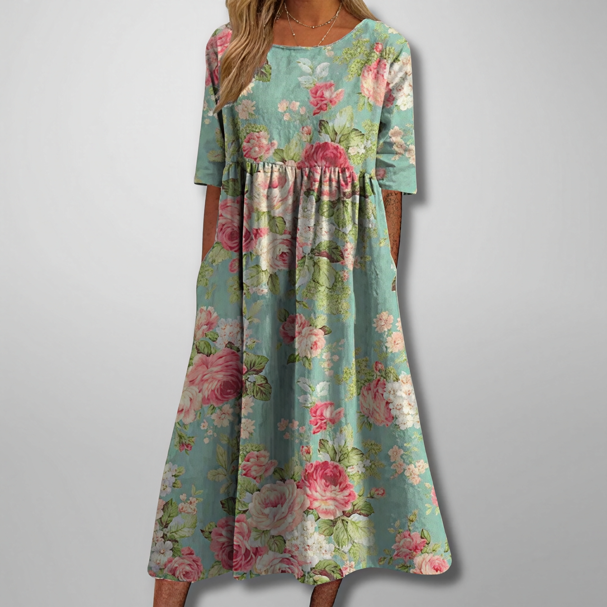 Gail – Vestido maxi floral para mujer