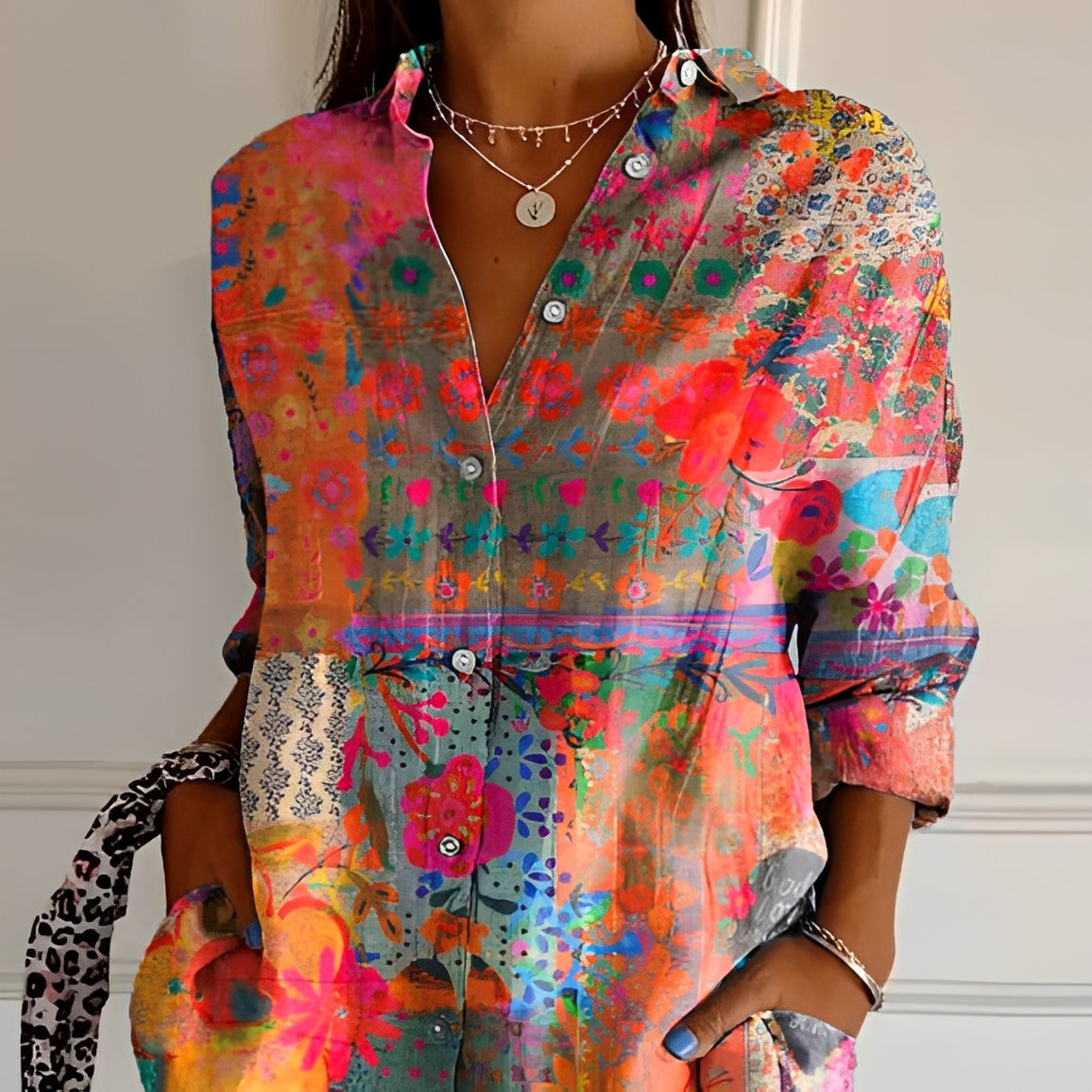 Anna - Blusa elegante con estampado