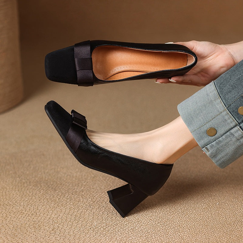 Tashia - Zapatos elegantes con tacón cuadrado para mujeres