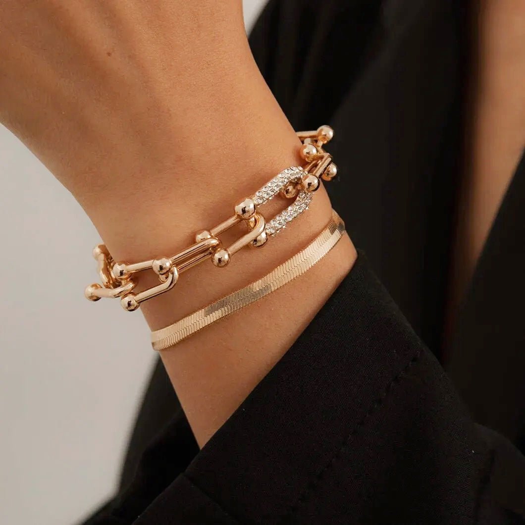 Maelys – Set de Pulseras Cadena y Serpiente