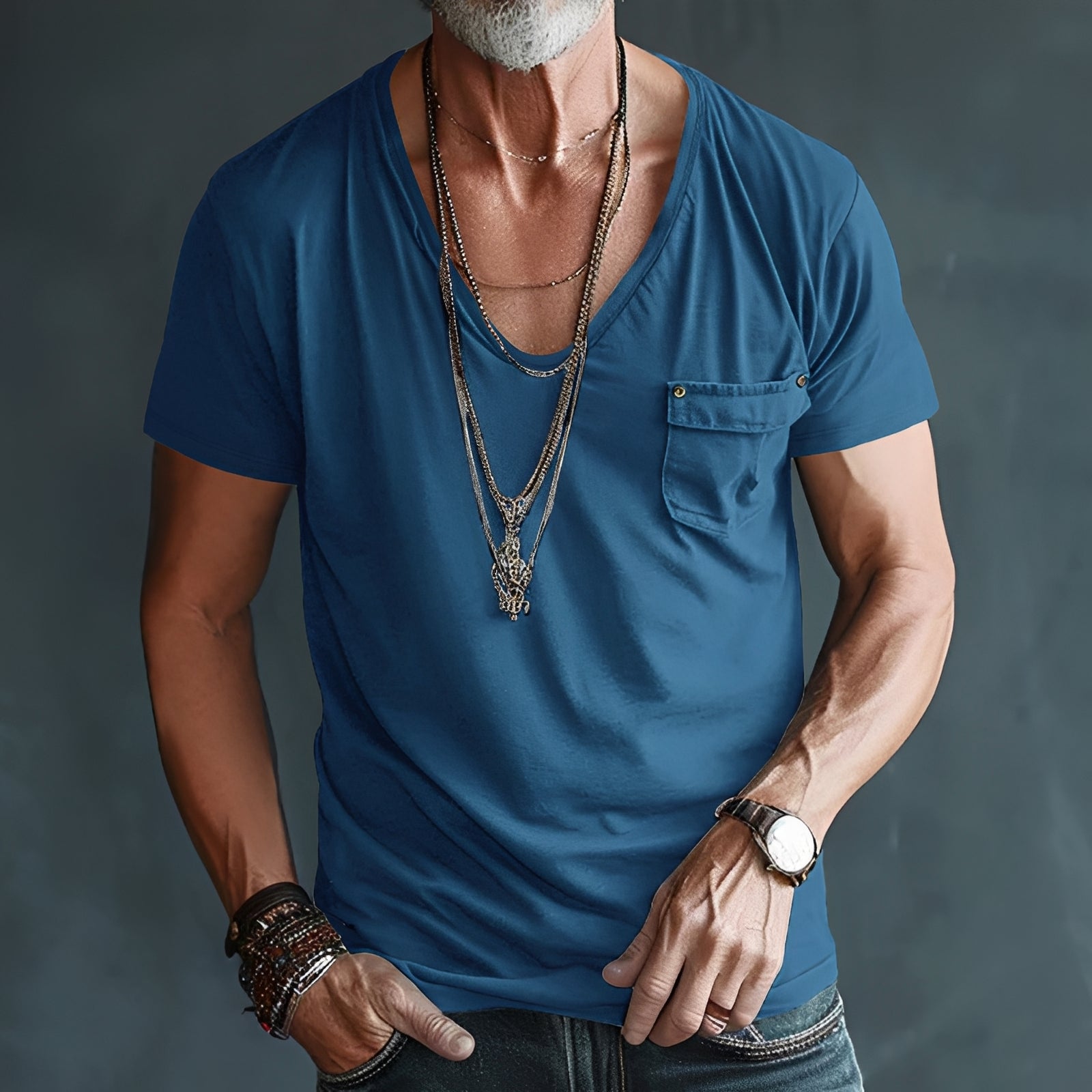 Eddie – Camiseta para hombre – Casual y holgada