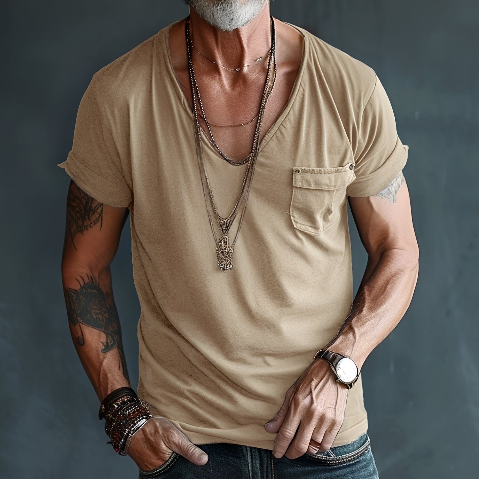 Eddie – Camiseta para hombre – Casual y holgada